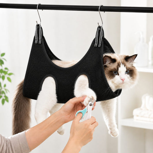 Pet Grooming Sling Bag with 4-Leg Access & Breathable Mesh