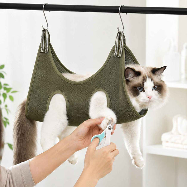 Pet Grooming Sling Bag with 4-Leg Access & Breathable Mesh