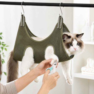 Pet Grooming Sling Bag with 4-Leg Access & Breathable Mesh