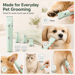 Komavic Pet Grooming Trimmer 4-in-1 Cordless Kit