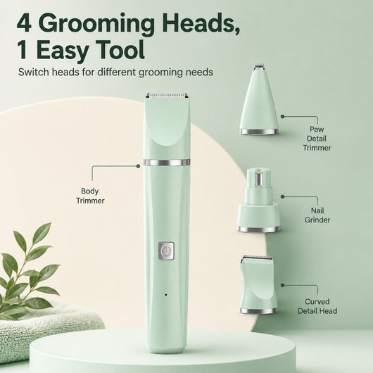 4-in-1 Cordless Pet Grooming Trimmer for Dogs & Cats