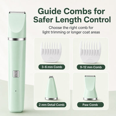 4-in-1 Cordless Pet Grooming Trimmer for Dogs & Cats