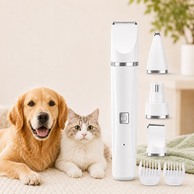 4-in-1 Cordless Pet Grooming Trimmer for Dogs & Cats