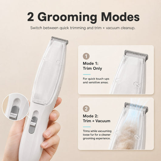 Komavic Pet Paw Trimmer Built-In Vacuum Groomer
