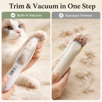 Komavic Pet Paw Trimmer Built-In Vacuum Groomer