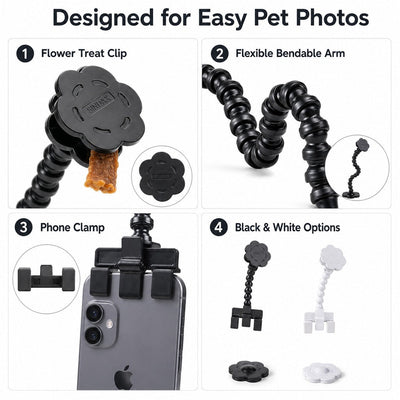 Komavic Pet Selfie Clip – Treat Holder for Better Photos