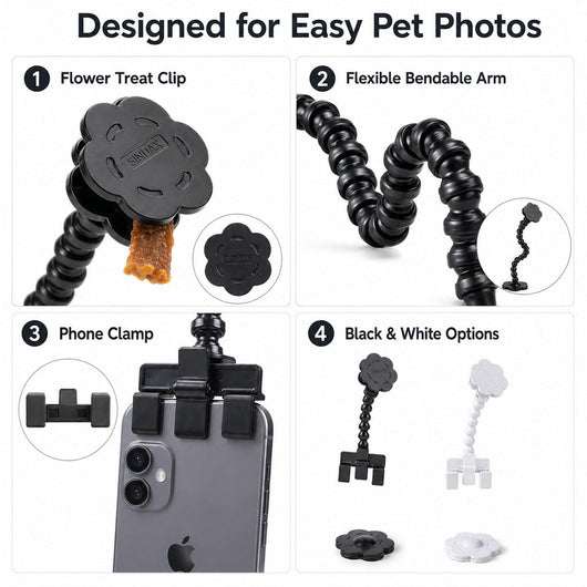 Komavic Pet Selfie Clip – Treat Holder for Better Photos