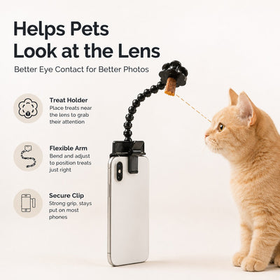 Komavic Pet Selfie Clip – Treat Holder for Better Photos