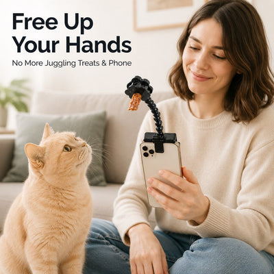 Komavic Pet Selfie Clip – Treat Holder for Better Photos