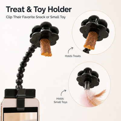 Komavic Pet Selfie Clip – Treat Holder for Better Photos