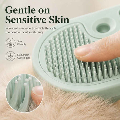Komavic Pet Spray Grooming Brush for Cats & Dogs - Gentle Mist De-Shedding Comb for Loose Fur, Flying Hair & Daily Coat Care