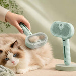Komavic Pet Spray Grooming Brush for Cats & Dogs - Gentle Mist De-Shedding Comb for Loose Fur, Flying Hair & Daily Coat Care