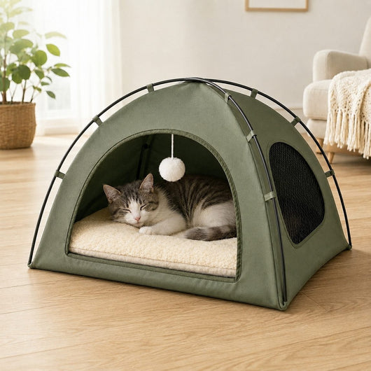 Komavic Pet Tent Bed Foldable with Cooling Mat