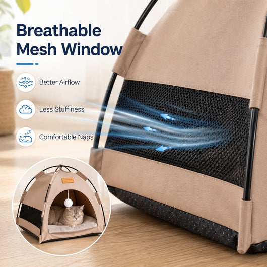 Komavic Pet Tent Bed Foldable with Cooling Mat