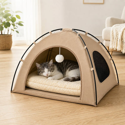 Komavic Pet Tent Bed Foldable with Cooling Mat