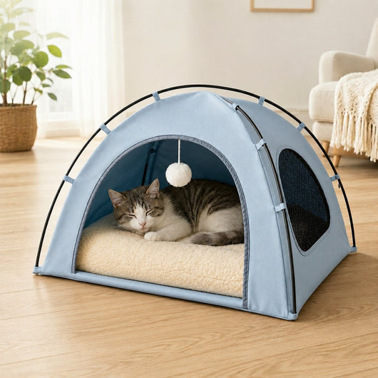 Komavic Pet Tent Bed Foldable with Cooling Mat