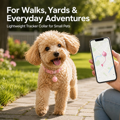 Komavic Bluetooth Pet Tracker Collar with Sound Alert