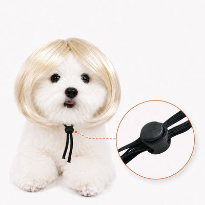 Komavic Pet Wig Funny Bob Costume for Photos