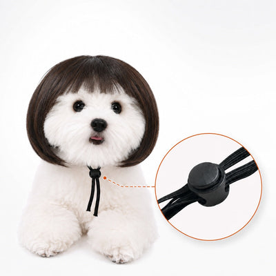 Komavic Pet Wig Funny Bob Costume for Photos