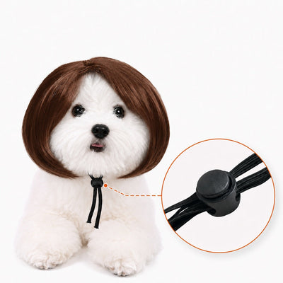 Komavic Pet Wig Funny Bob Costume for Photos