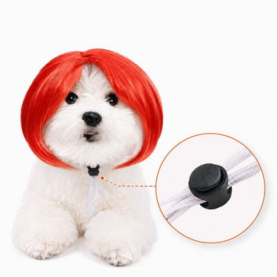 Komavic Pet Wig Funny Bob Costume for Photos
