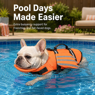 Komavic Dog Life Jacket Chin Float & Reflective Wings