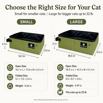 Komavic Foldable Cat Litter Box for Travel