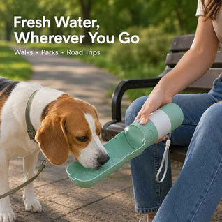 Komavic Portable Dog Water Bottle with LED Light