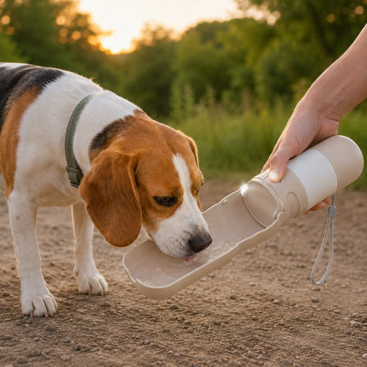 Komavic Portable Dog Water Bottle with LED Light
