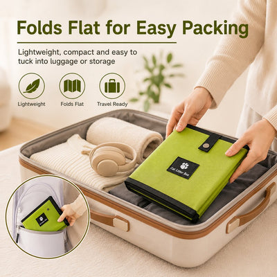 Komavic Travel Cat Litter Box Foldable & Leak-Resistant