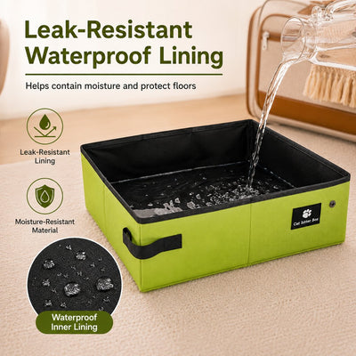 Komavic Travel Cat Litter Box Foldable & Leak-Resistant