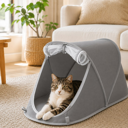 Komavic Portable Foldable Pet Tent for Cats & Small Dogs