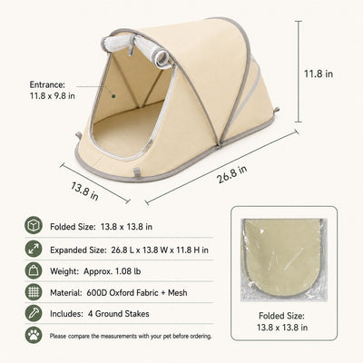 Komavic Portable Foldable Pet Tent for Cats & Small Dogs