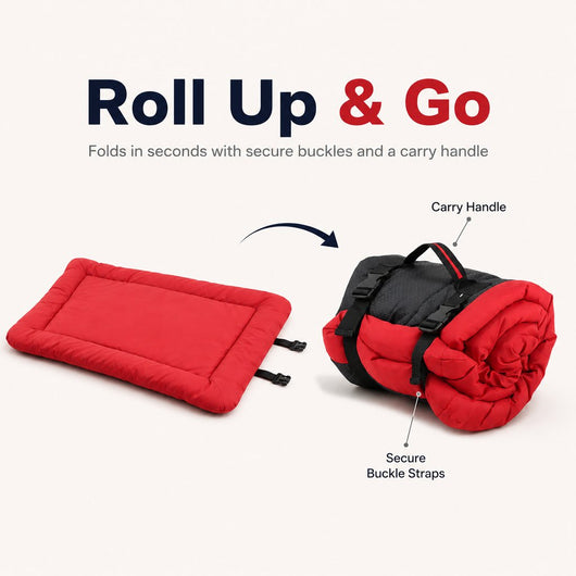 Komavic Portable Roll-Up Dog Bed for Travel