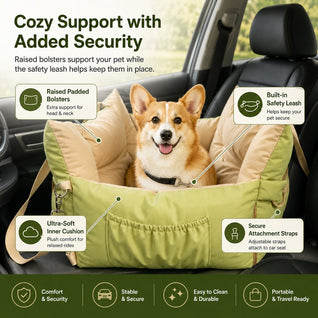 Komavic Portable Dog Car Bed for Travel