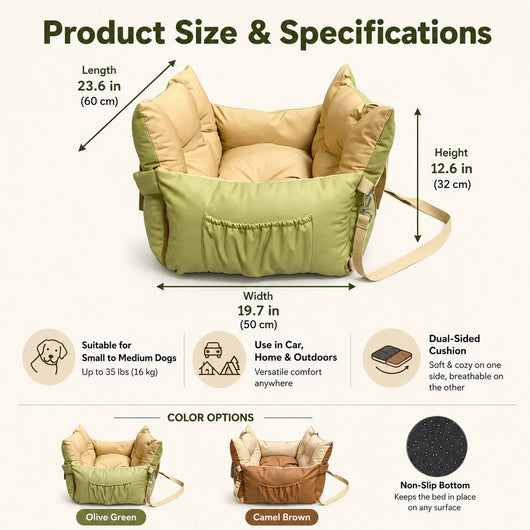 Portable Pet Car Bed