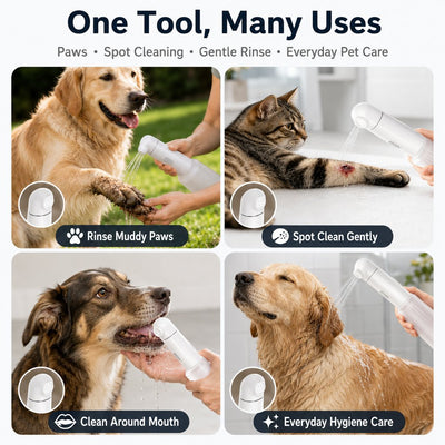 Komavic Portable Pet Rinser with 2 Spray Modes