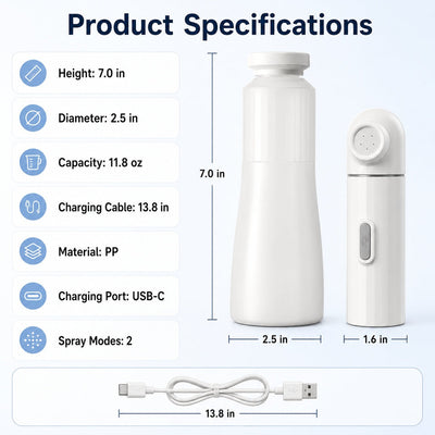 Komavic Portable Pet Rinser with 2 Spray Modes
