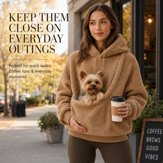Komavic Sherpa Pet Pouch Hoodie for Dogs & Cats