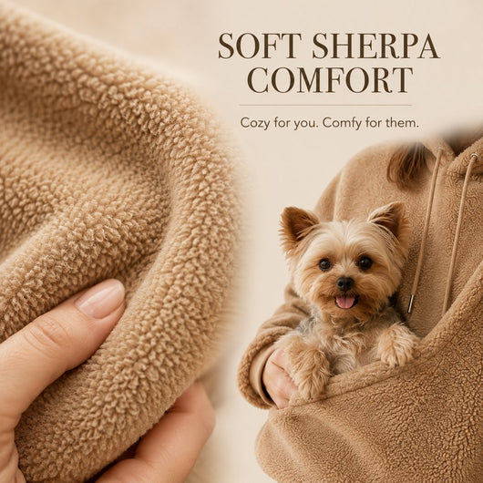 Komavic Sherpa Pet Pouch Hoodie for Dogs & Cats