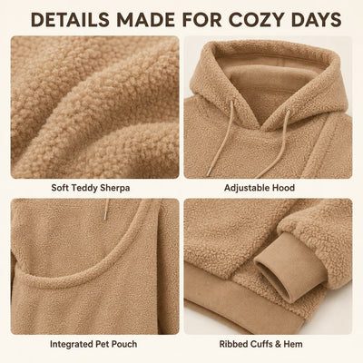 Komavic Sherpa Pet Pouch Hoodie for Dogs & Cats