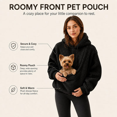 Komavic Sherpa Pet Pouch Hoodie for Dogs & Cats