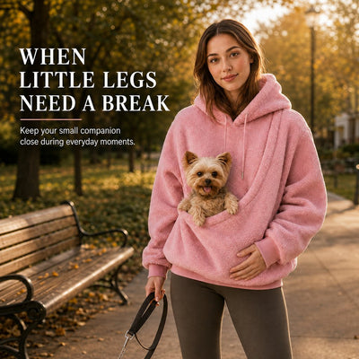 Komavic Sherpa Pet Pouch Hoodie for Dogs & Cats