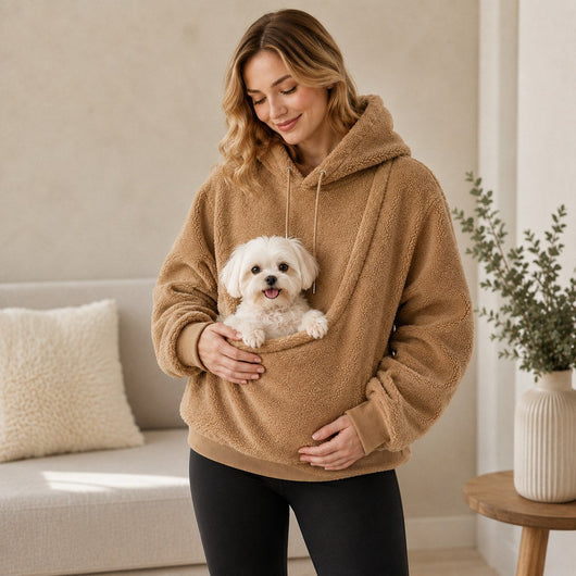 Komavic Sherpa Pet Pouch Hoodie for Dogs & Cats
