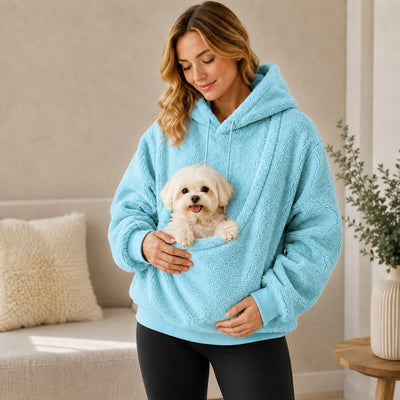 Komavic Sherpa Pet Pouch Hoodie for Dogs & Cats
