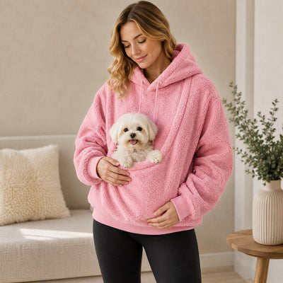 Komavic Sherpa Pet Pouch Hoodie for Dogs & Cats