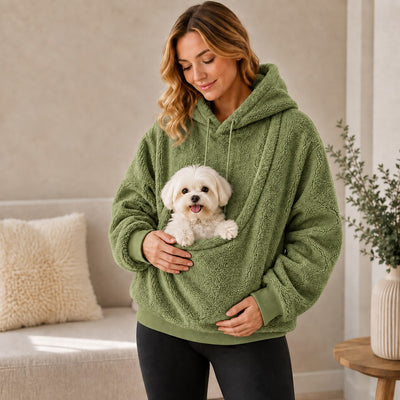 Komavic Sherpa Pet Pouch Hoodie for Dogs & Cats