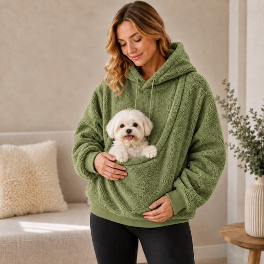 Komavic Sherpa Pet Pouch Hoodie for Dogs & Cats