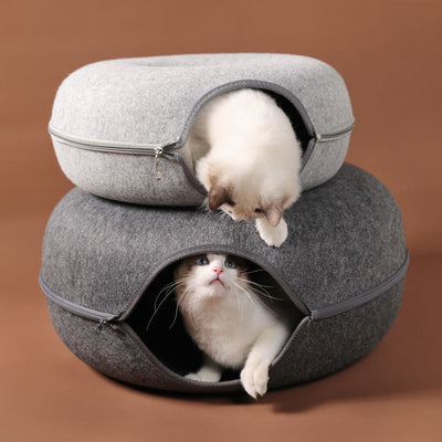 Komavic Donut Cat Cave & Tunnel Bed