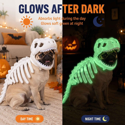 Dino Dog Costume for Pets – Plush Skeleton Delight for Fun & Festivities 45cm